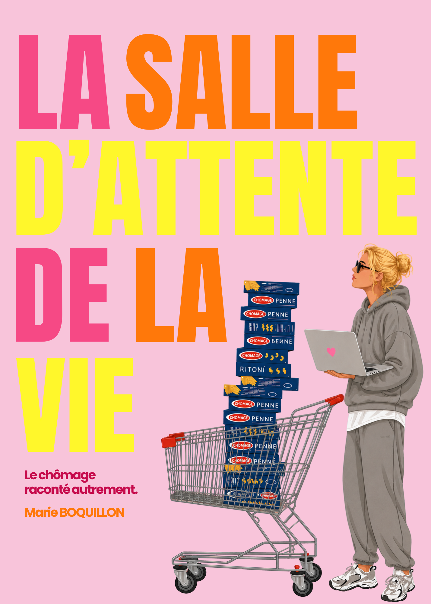 Première de couverture — La salle d'attente de la vie, Marie Boquillon